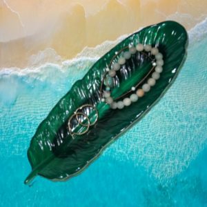 Feather Trinket Tray (Forest Green)