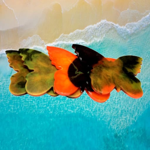 Coasters Set of 4 (Butterflies-Multicolor) - Image 2