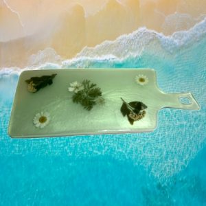 Resin Sandwich Board (Green with Flowers)