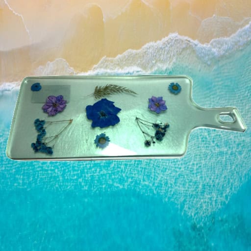 Resin Sandwich Board (Blue with Flowers) - Image 2