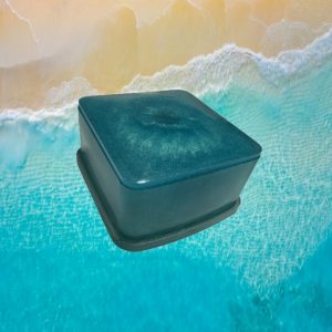 Resin Trinket Box (Blue & Flowers)