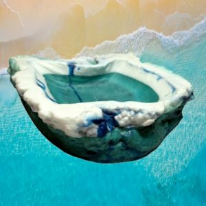 Ocean Wave Tray (Winter Aqua Blue & White #2)