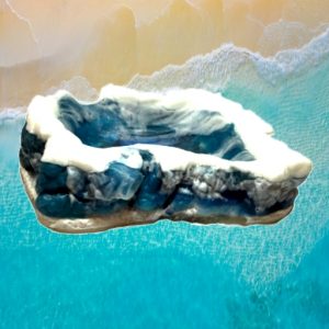 Ocean Wave Tray (Winter Blue & White)