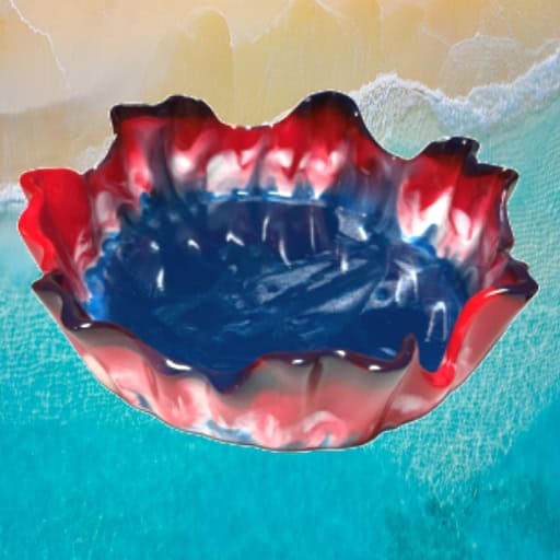 Shell Bowl (Red-White-Blue) - Image 4