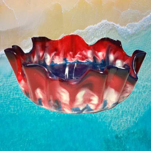 Shell Bowl (Red-White-Blue) - Image 3