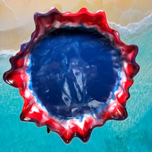 Shell Bowl (Red-White-Blue) - Image 2